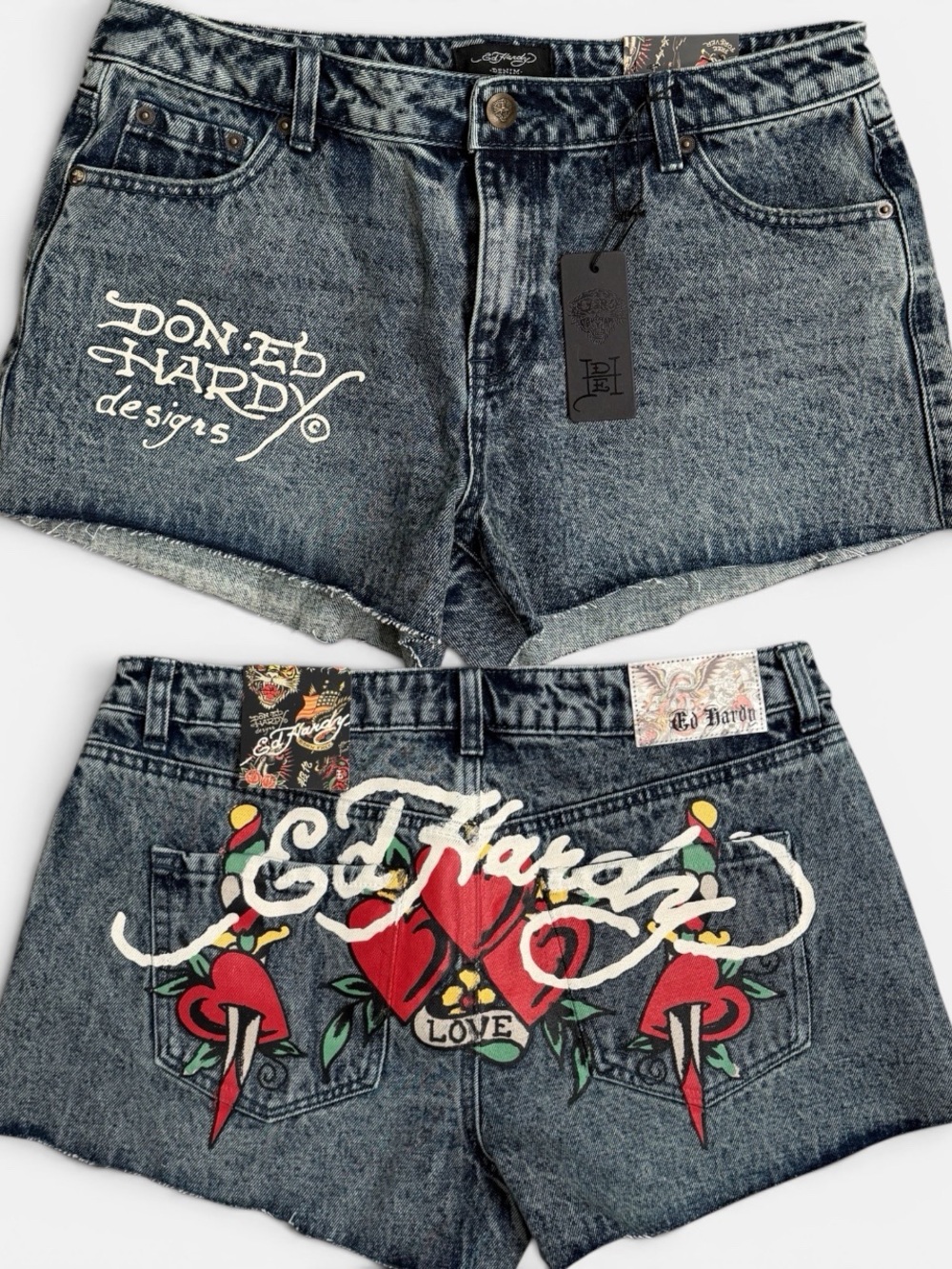 Ed Hardy Denim Jean Shorts. NWT